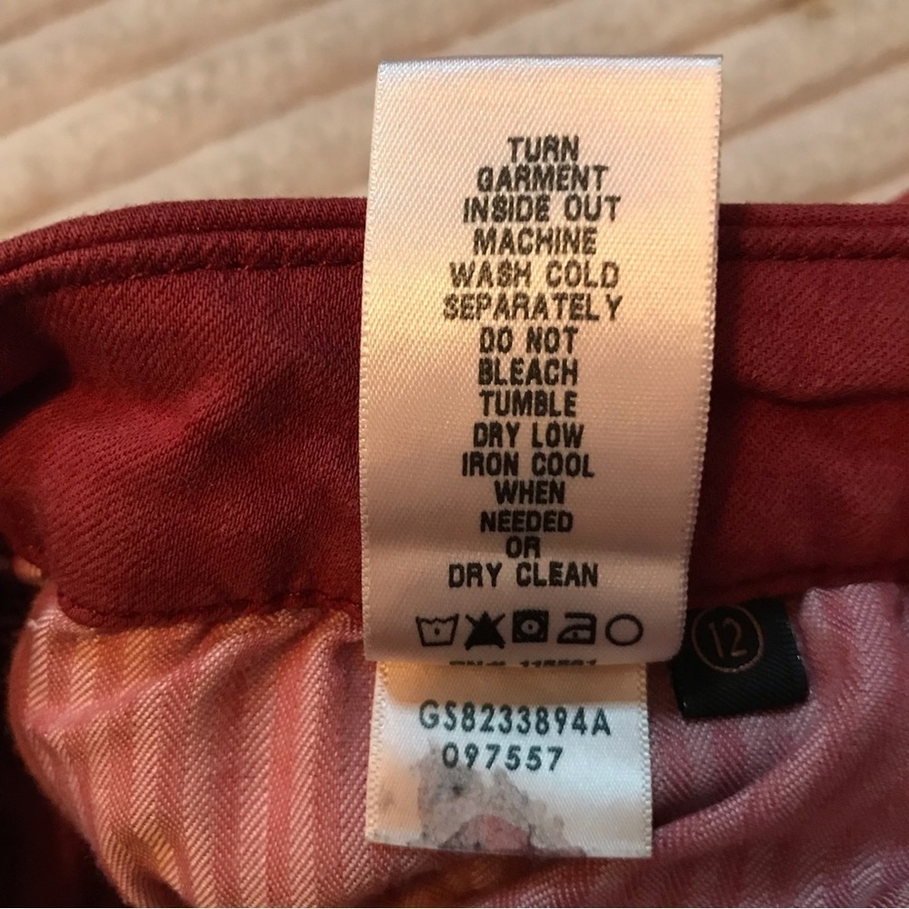 Jen7 7 For All Mankind Crimson Red Ankle Skinny Jeans Women’s Size 12 31 large - Picture 10 of 10
